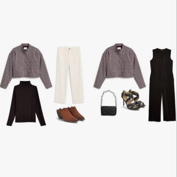 NWT REBECCA TAYLOR techy houndstooth wool blend jacket size L msrp $525 - Picture 7 of 15